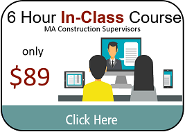 Massachusetts Construction Supervisor License FREE Continuing Education Classes