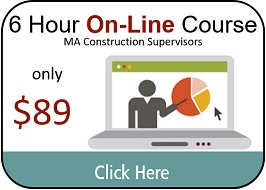 Massachusetts Construction Supervisor License Complete Continuing Education Package